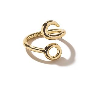 Giles and Brother hook ring gold NWT